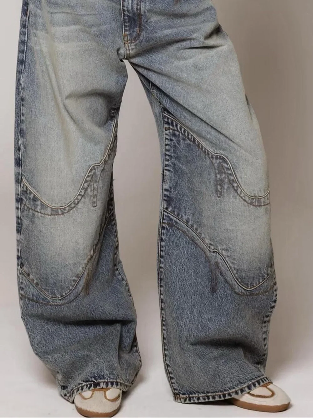 Brand New Revice Baggy Jeans size XS in Blue Crest - Picture 6 of 7